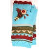 Press On Nail and Fingerless Glove Gift Set (Turquoise Red,