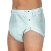 Suprima 1-249-011 Unisex PVC Briefs Buttonable Size S Transparent Blue
