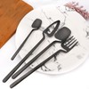 JANKNG Matte Black Silverware Set, 20-Piece 304 Stainless Steel Flatware