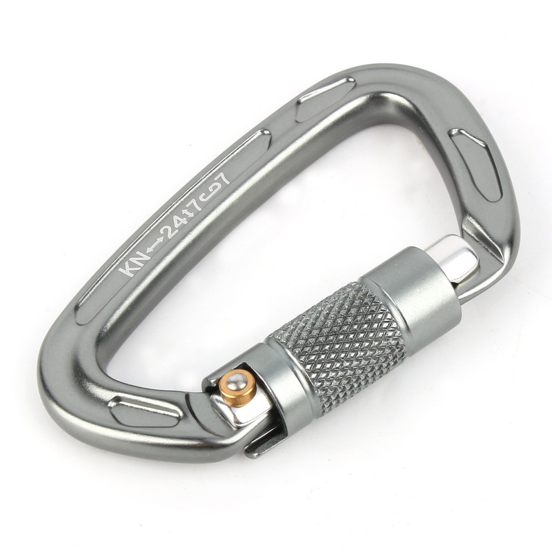 Aluminium Alloy 25KN Safety Rescue Carabiner D Buckle for Outdoor