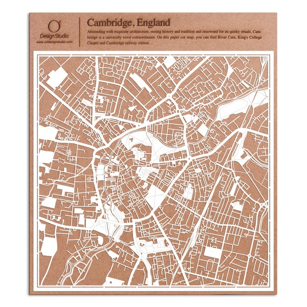 Cambridge Paper Cut Card, White, 30 x 30 cm, Paper