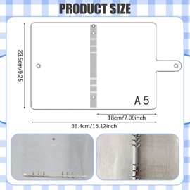 SKTMH 4Pack A5 Clear PVC Binder 6-Ring Notebook Binder Transparent Loose Leaf Binding Covers Refillable Notebook Round Ring Binder with Snap Button Closure Clear Notebook Cover for Notebooks Journal
