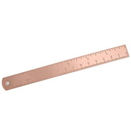 Zerodis Regla de Acero Inoxidable Regla Recta de Cobre Grueso 0~150mm Mini Regla de Cobre Accesorio de Dibujo para la Escuela de Ingeniería(15CM 1.5mm