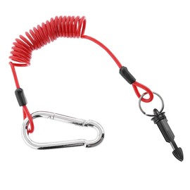 Osilly 4FT Trailer Breakaway Cable, Stainless Steel Spring Towing Brake Away Coiled Wire Strap with Pin, Automotive Brake Safety Wire Accessories, Universal for RV Trailer Camper Emergency