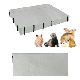 Lonepetu Waterproof Guinea Pig Cage Tarp Bottom for C & C Grids Habitat, 36"*24" Washable Guinea Pig Cage Liner Base for Rabbits Hamsters Hedgehogs Ferrets Small Pets (No Cage)