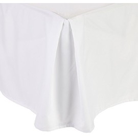 Elegant Comfort® Wrinkle Resistant 1500 Thread Count Egyptian Quality Solid Bed Skirt - Pleated Fitted 14" Drop - All Sizes and Colours, Cotton, White, Twin