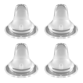 4Pack Silicone Spout Compatible with NUK and Learner Cups Replacement for NUK Active Easy Transition Clean, Leak-Proof No Spill for Sippy Cup Bottle Nipples
