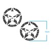 Pack of 2 US Star Stickers Retro Skull Star Stickers