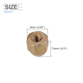 METALLIXITY Acorn Cap Nuts(M3x0.5mm) 20Pcs, Brass Acorn Dome Cap Head Hex Nut - for Industrial Mechanical Equipment, Gold Tone