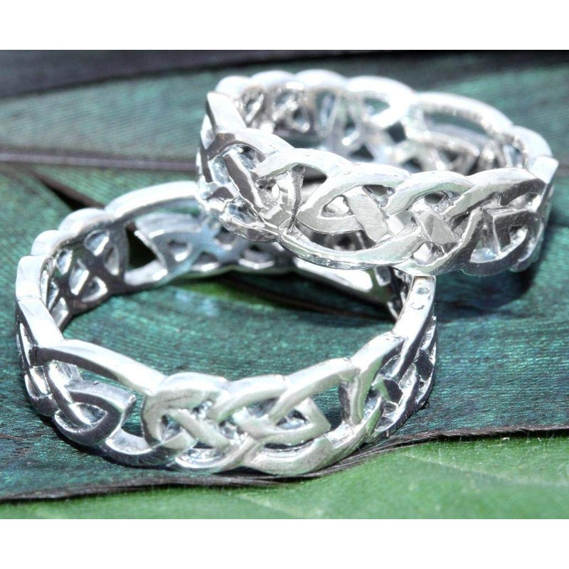 FIONA Celtic Friendship Ring 6mm Celtic Knot Ring 925 Sterling