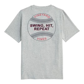 vineyard vines Boys' Swing Hit Repeat Short-Sleeve Harbor Performance Tee, Grey Heather