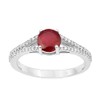 Round 0.85 Ctw Natural Gemstone Birthstone 925 Sterling Silver Cluster