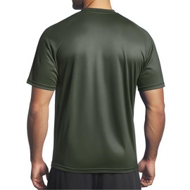 GearGlacier Instant Cooling Quick Dry Workout Shirt for Men Coolmax Moisture Wicking Performance Crew Neck Running Comfort