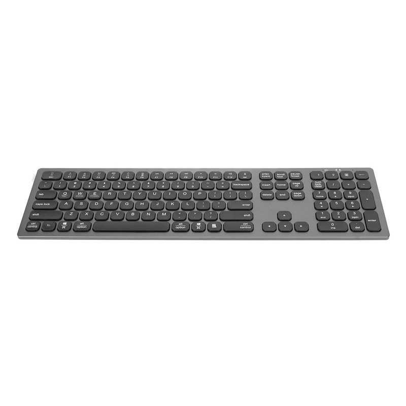 Bluetooth Keyboard with Numeric Keypad Skid Resistance Pads 110 Keys
