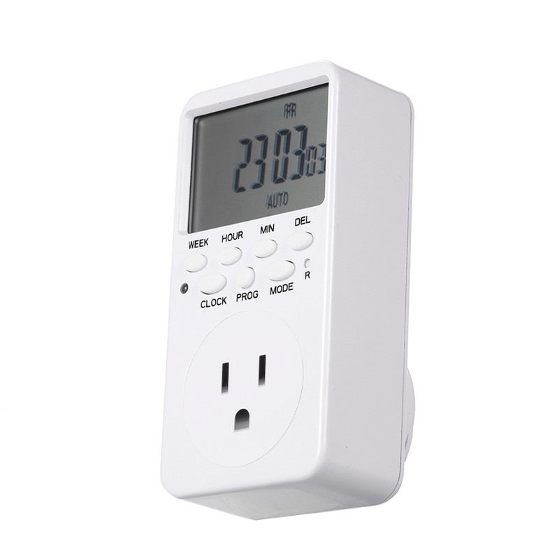 Digital Timer Switch Socket LCD Display Plug-in Programmable Time Switch