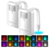 2 Pack Toilet Night Lights with Motion Activated Sensor,16-Color Changing