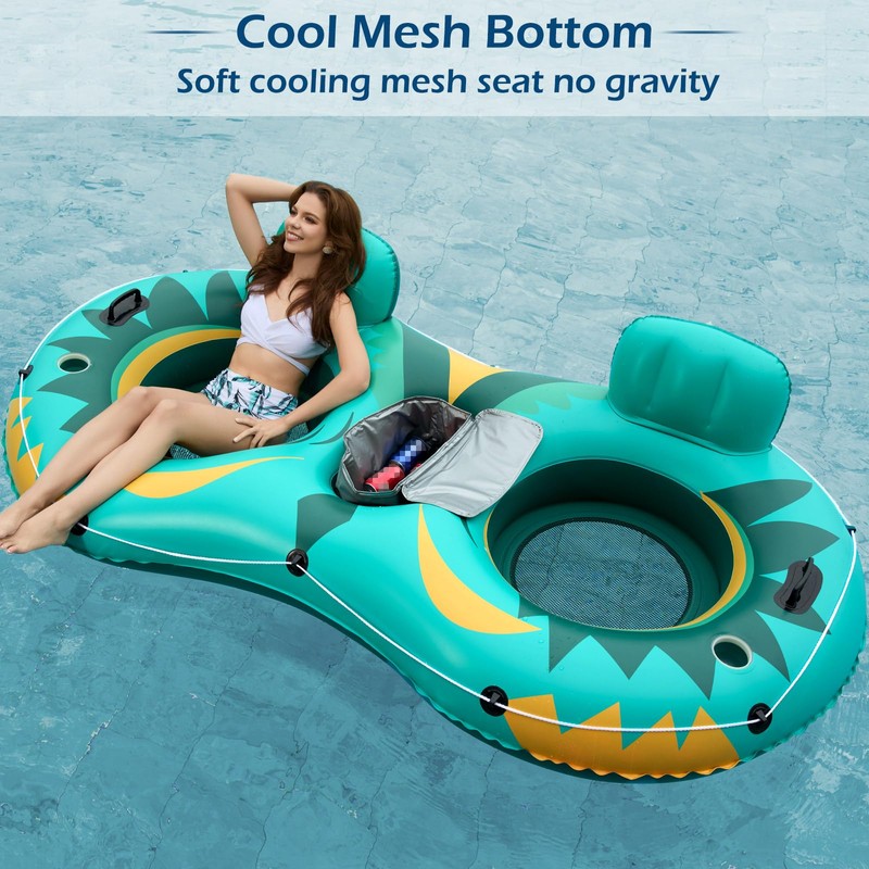 Jasonwell Inflatable River Tube Float - 2 Person Heavy Duty