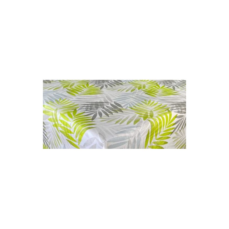 Karina Home Exotic Palm Leaves Grey and Green Wipe Clean
