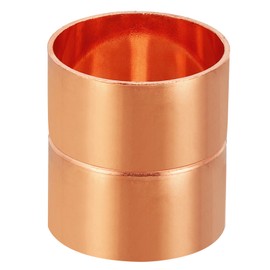 PATIKIL Copper Fitting 38mm Inner Diameter Copper Coupling Fitting Roll Tube Stop Straight Pipe Fitting Welding Joint for HVAC Air Conditioning Pipe Refrigeration