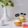 HAIKING Mini Food Flags, 50 PCS Black Buffet Food Labels