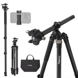 SmallRig CT200 72.8"/200cm Horizontal Overhead Tripod for Camera with Smartphone Holder & Carrying Bag, 33lb Max Load Aluminum Horizontal Camera Tripod for Overhead Shots