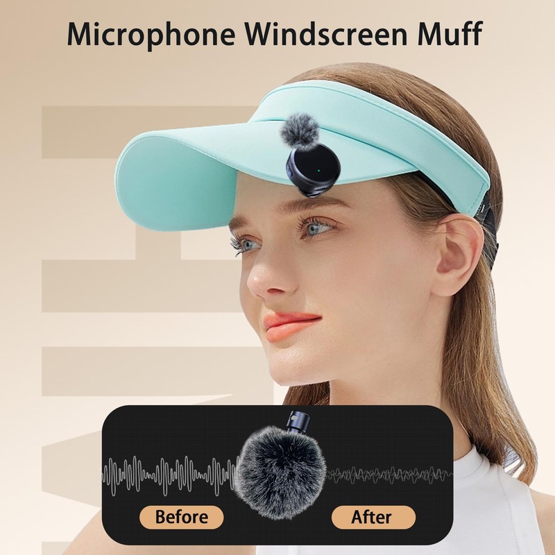 Microphone Windscreen 2 Pieces Microphone Windshield 1 cm Lavalier Microphone