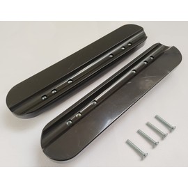 ComsenMed Universal Desk Arm Pad,Universal Desk Length (10-1/4") Wheelchair and Transport Chair Arm Pads w/Hardware, Universal Replacement Vinyl Arm Pad Parts, Compatible with All Brands,(1Pair,Black)