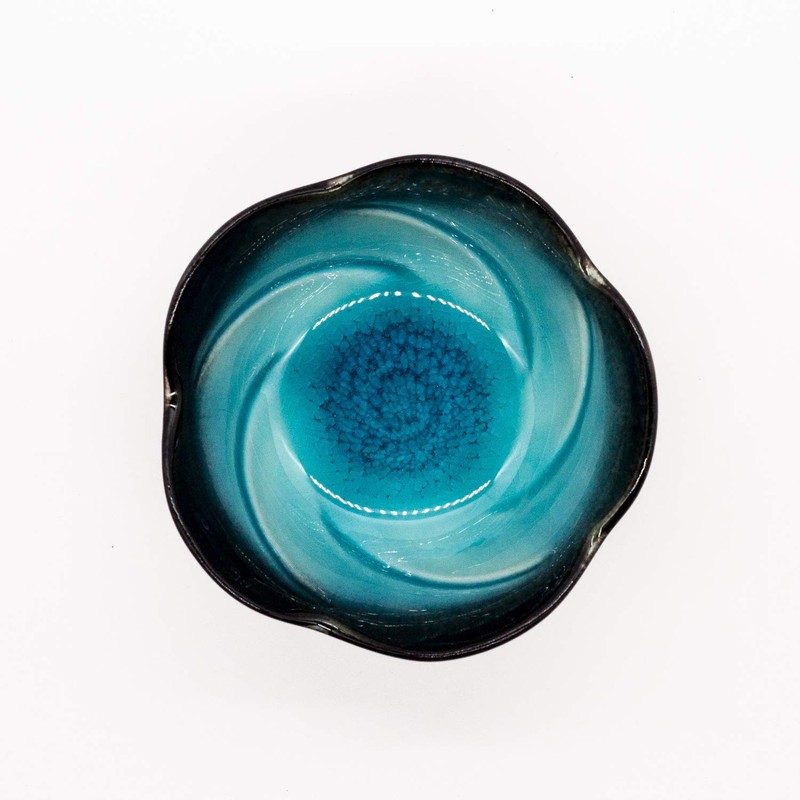 Mino Ware 520-0155 Yamasaku Kiln "Flower Atsuga" Flower Shaped Small