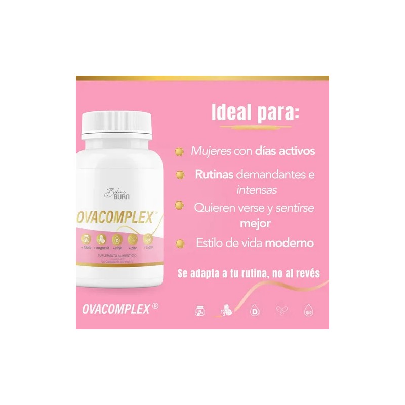 Bikini Burn Ovacomplex Multivitamínico Mujer Coq10 Zinc Magnesio