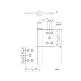 中西 Industrial Stainless Steel Flag Rifles # L 127x52 5Kj – 4T – A