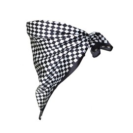 Rave Bandana Silk Headband Scarf Neck Face Mask for Men Black