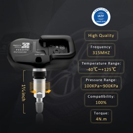 Marsflex TPMS Sensor 42607-33021 Fit for Toyota Lexus Rav4 Camry 4Runner Tacoma Corolla, Tire Pressure Monitoring Sensors Replacement PMV-107J 42607-33011 315MHz 4Pcs