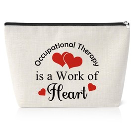Occupational Therapy Gifts for Women 25X17CM Makeup Bag Thank You Gift for Therapist Christmas Birthday Graduation Gifts for Therapist OT Student Travel Toiletry Bag with Zipper
