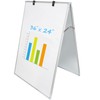 JILoffice Dry Erase Board, Magnetic White Board 36 X 24 Inch, Double Sided Whiteboard Easel, Silver Aluminum Frame with Two Flipchart Hooks for Office Home and School
