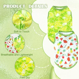 XPUDAC 4 Pack Dog Shirts Cooling Quick Dry Summer Dog Clothes for Small Dogs Boy Girl Lightweight Breathable Dog Cooling Vest -Medium