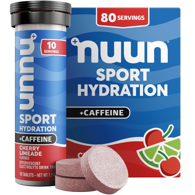 Nuun Sport Caffeine Cherry Limeade Energy 54gr, 8 piezas