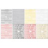 LANODO 8 Pieces Nail Stickers Alphabet 3D English Alphabet Pretty