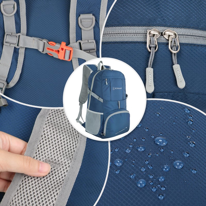ZOMAKE 35L Lightweight Foldable Backpack - Packable Foldable Rucksack,Packable Backpcks