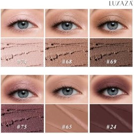 LUXAZA PRO Set De Sombras De Ojos Neutras En Barra Sombras De Ojos En Crema Mate Con Brillo Metálico Delineador Iluminador Y Lápiz De Color - Classic