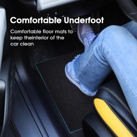 Disposable Floor Mats for Cars, 30 Pack Car Floor Mats, Black Automotive Floor Mats Waterproof Car Foot Pads, Mats for Car Detailing, Universal Fit Protective Front Rear Floor Mat for Cars (20"x16")