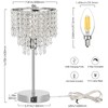 Touch Control Crystal Table Lamp with USB C+A Charging Ports,