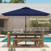 Patio Kingdom 6.5' x 10' Rectangular Patio Umbrella Large Outdoor