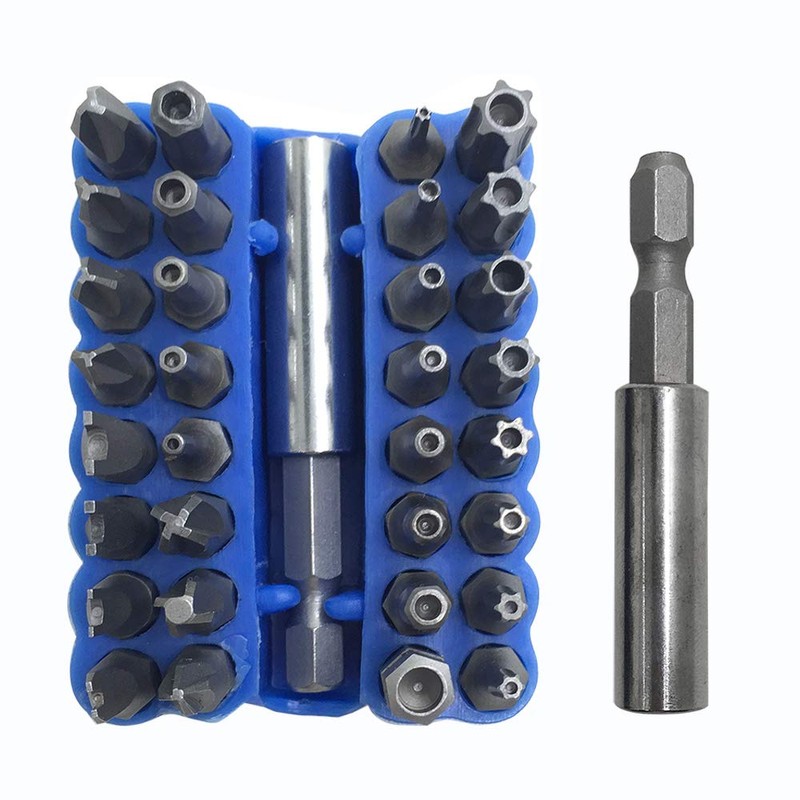34 Pcs Screwdriver Bit Set with Magnetic Extension Bit Holder,