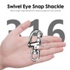 NECMETU Snap Shackle 316 Stainless Steel Swivel Shackle Sailing Halyard,