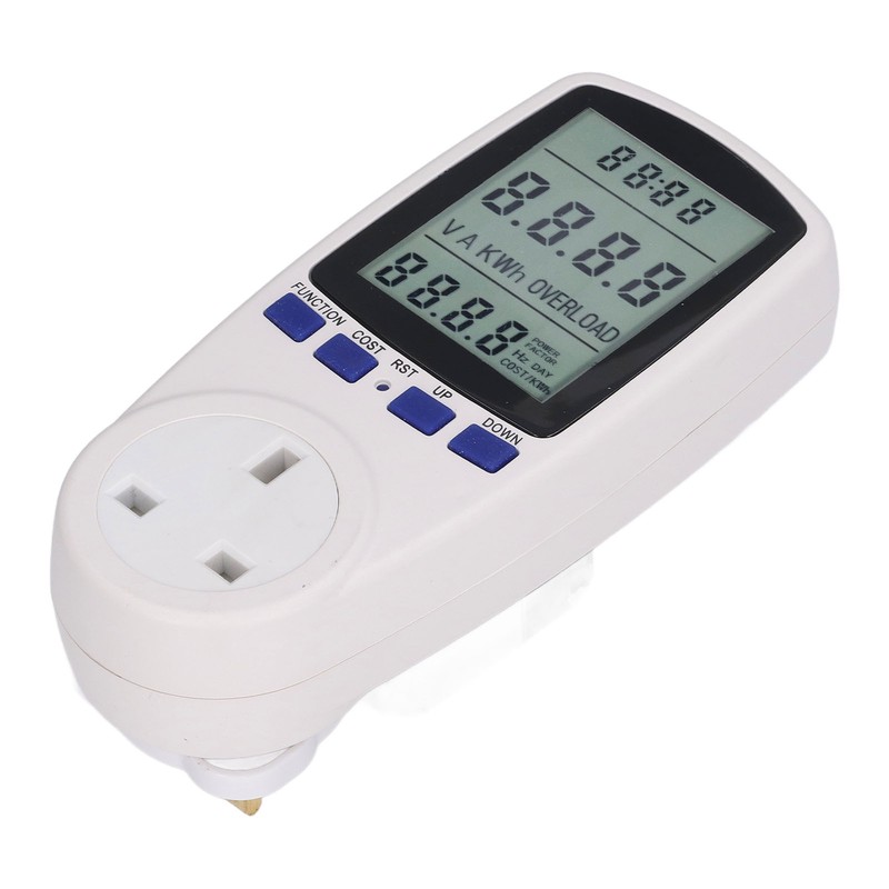 Power Meter Plug with Battery LCD 7 Display Modes Electricity
