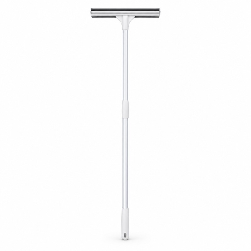 2-in-1 Window Squeegee for Glass Cleaning – Retractable Pole with