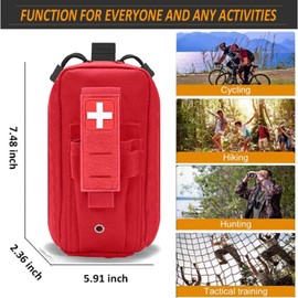 Red Ifak Pouch Molle Rip Away Medical Pouches Tactical First Aid Kit Tourniquet Holster Pouch Bag