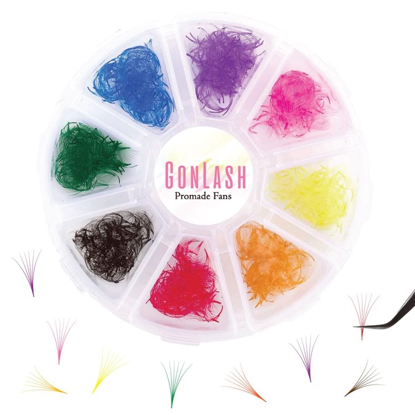1000 pcs Mixed colorful lash extensions | premade volume lash