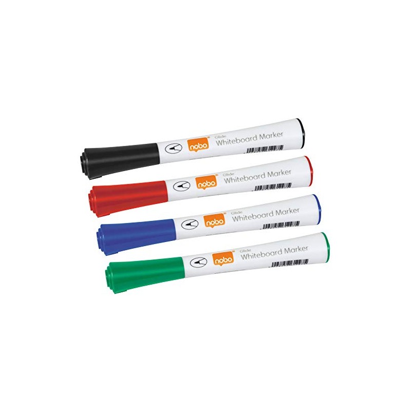 Nobo TS-140020 Glide Drywipe Marker, Pack of 4