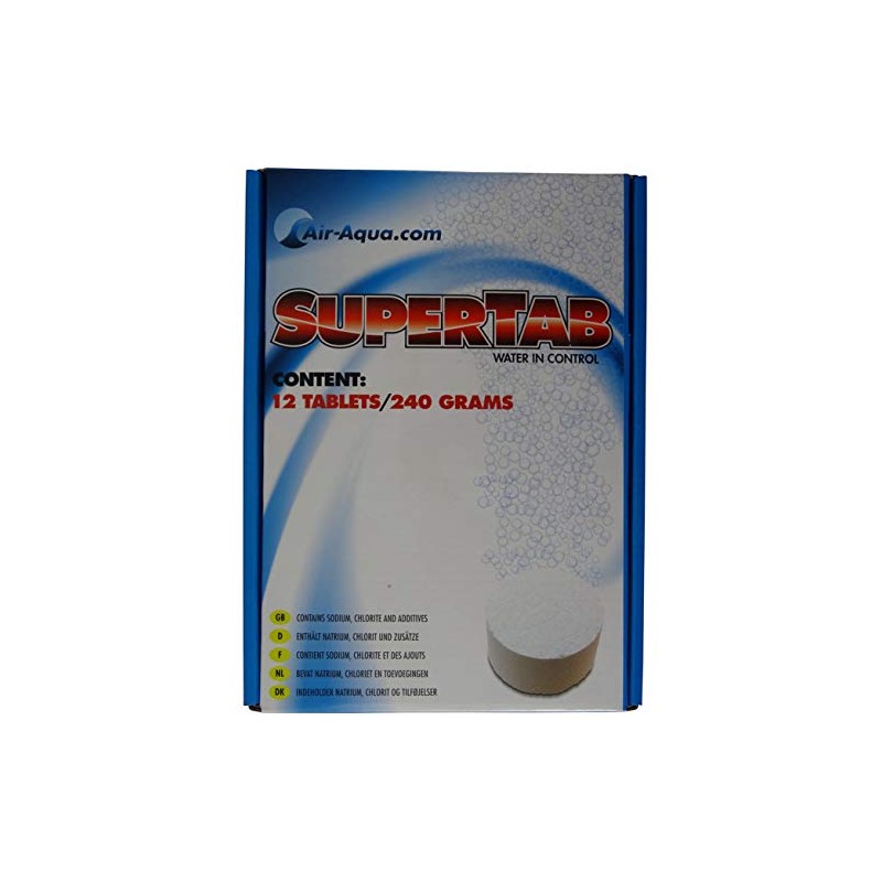 Air Aqua SuperTab Chlorine Dioxide 12 Tablets 20 g Each
